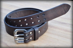 Brown leather belt