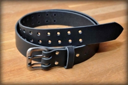 Black leather belt