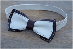 LK leather bow tie