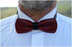 LK leather bow tie