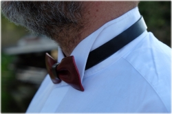 LK leather bow tie