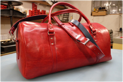 LK leather shoulder bag red colour - kopie