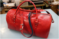 LK leather shoulder bag red colour - kopie