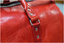 LK leather shoulder bag red colour - kopie