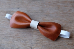 LK leather bow tie