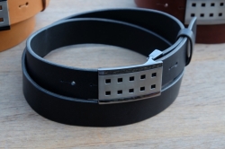 Formal leather belt black FR