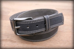 Quilted leather belt ŠEDÁK