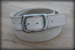 Quilted leather belt BĚLÁK