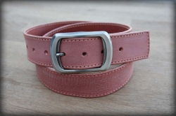 Quilted leather belt ČERVENÁK