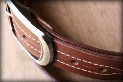 Quilted leather belt ŠEDÁK - kopie