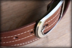 Quilted leather belt ŠEDÁK - kopie