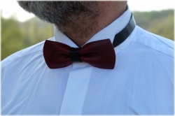 LK leather bow tie